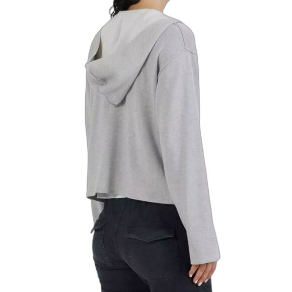 ATM Cashmere Sweatshirt Jacket Hooded Gray Zip Up Womens XS 0 2 $450 MSRP - Picture 2 of 10